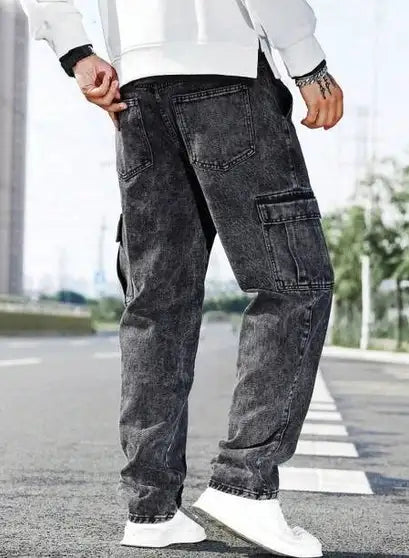 Men Denim Cargos