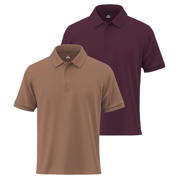 NOBERO Men's Cotton Solid Regular Fit Polo Shirt