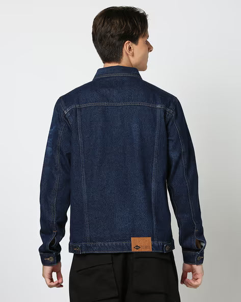 LEE COOPER Men Lightly Washed Relaxed Fit Denim Jacket