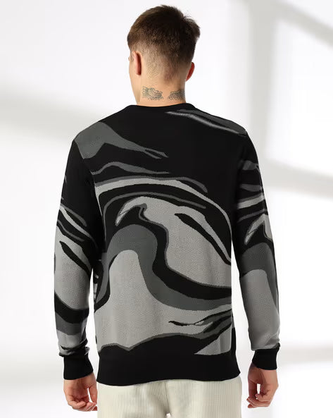 TEAMSPIRIT Men Printed Regular Fit Crew-Neck T-Shirt