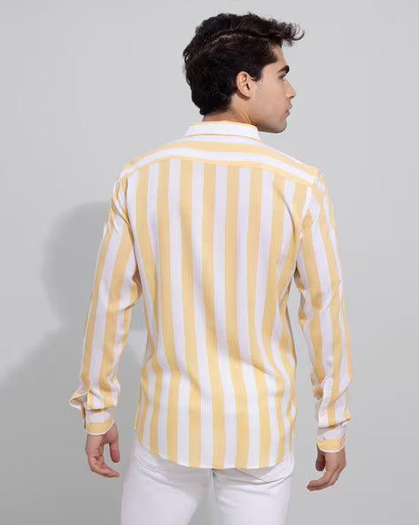 SNITCH Striped Slim Fit Shirt