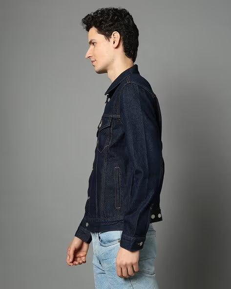 LEVI'S Men Regular Fit Denim Jacket with Flap Pockets