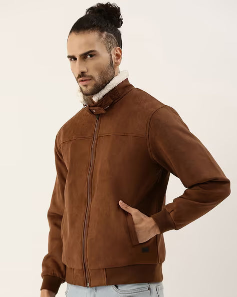 CAMPUS SUTRA Men Regular Fit Zip-Front Bomber Jacket