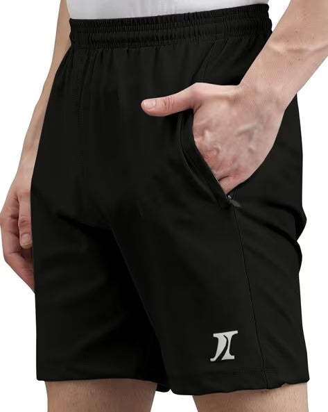 INDICLUB Men Flat Front Regular Fit Shorts