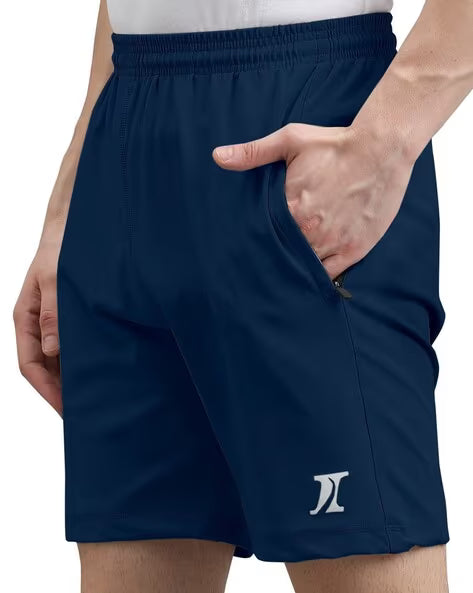 INDICLUB Men Flat Front Regular Fit Shorts