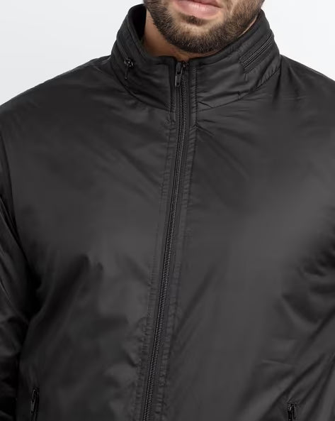 ALPHA TRIBE Men Regular Fit Zip-Front Bomber Jacket
