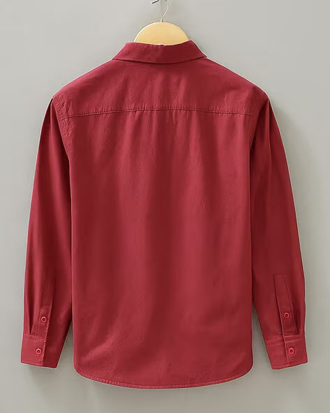 ALPHA TRIBE Men Regular Fit Shirt with Spread Collar