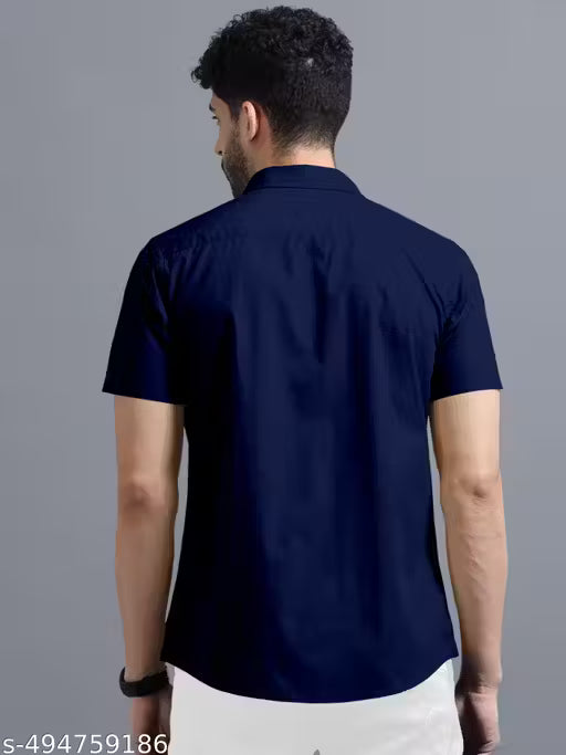 Ethnic Trendz Men Regular Fit Solid Spread Collar Formal Shirt