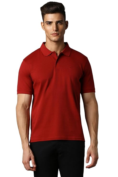 Louis Philippe Men's Regular Fit Solid Polo T-Shirt