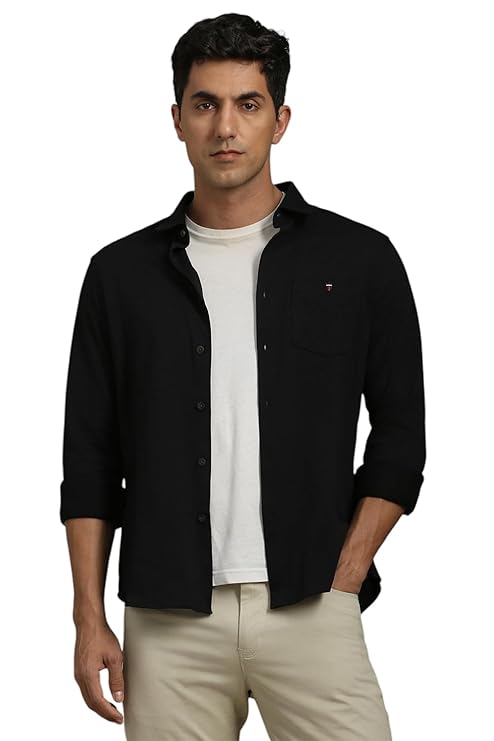 Louis Philippe Men's Solid Slim Fit Shirt