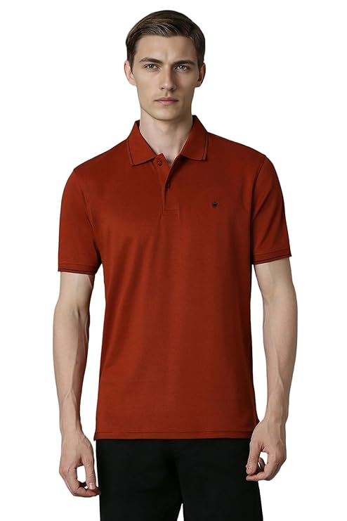 Louis Philippe Men's Cotton Solid Regular Fit T-Shirt