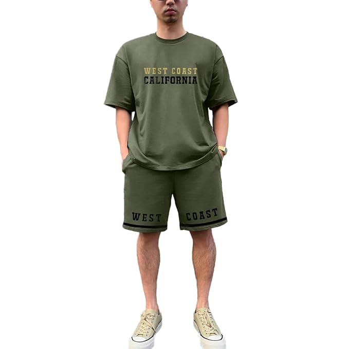 NOBERO Men's Cottonblend Solid Co-Ord Set