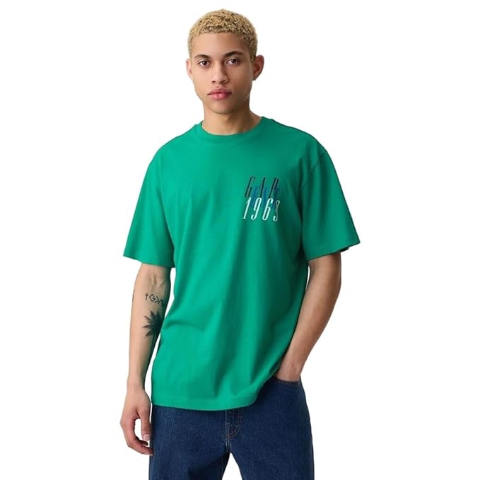 GAP Men's Letter Print Relaxed Fit T-Shirt