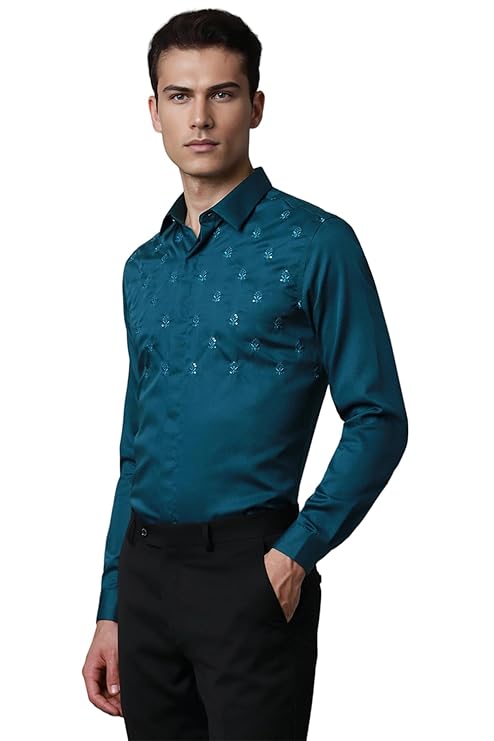 Louis Philippe Men's Solid Slim Fit Shirt