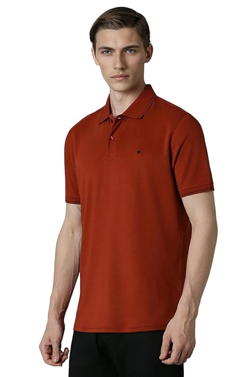Louis Philippe Men's Cotton Solid Regular Fit T-Shirt