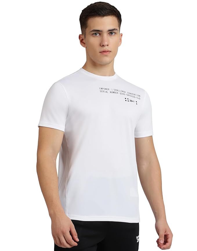 Reebok Men's RBK Performance T-Shirt - Lightweight Training Tee with Moisture Control