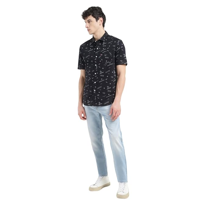 Levi's Men's Cotton Slim Fit All Over Printed Shirt