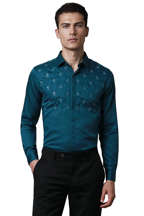 Louis Philippe Men's Solid Slim Fit Shirt