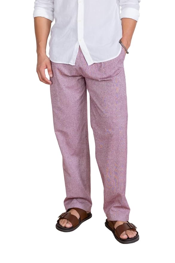 Aatman One Size Men's Eco-Friendly Cotton Pyjama | Fits Waist Size 28 to 36 Inches