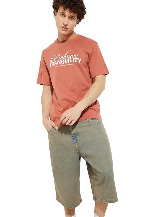 Max URB_N Men Half Sleeves Round Neck Cotton Typographic Print T-Shirt