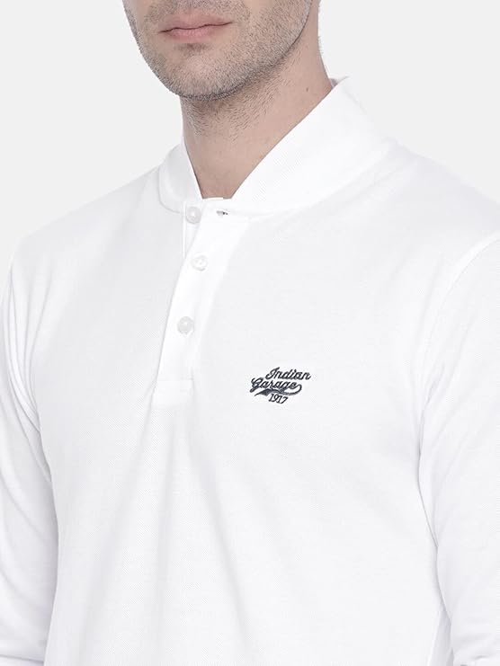 The Indian Garage Co Men's Cotton Slim Fit Polo T-Shirt