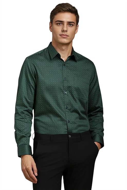 Louis Philippe Men's Cotton Solid Classic Fit Shirt