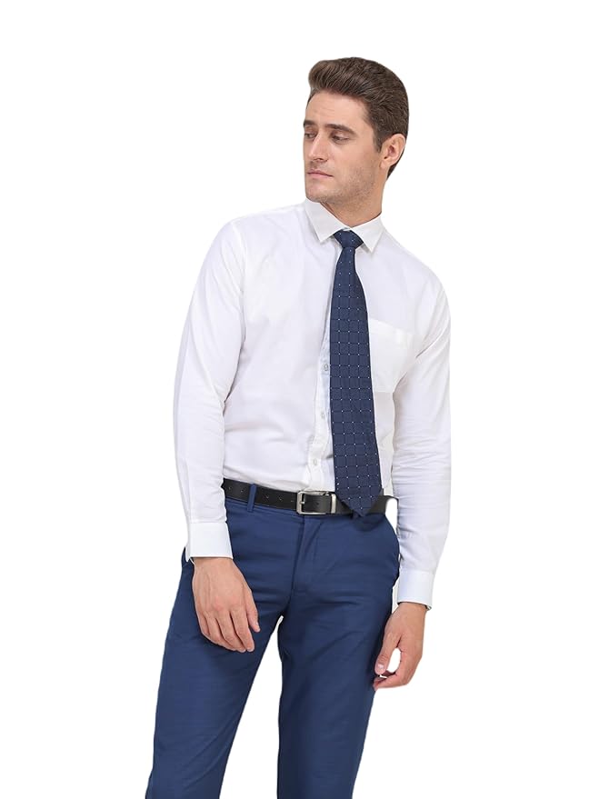 TURMS Water Repellent Men's Oxford Shirt | Anti Stain Anti Odor 100% Pure Premium Cotton | Solid Full Sleeves