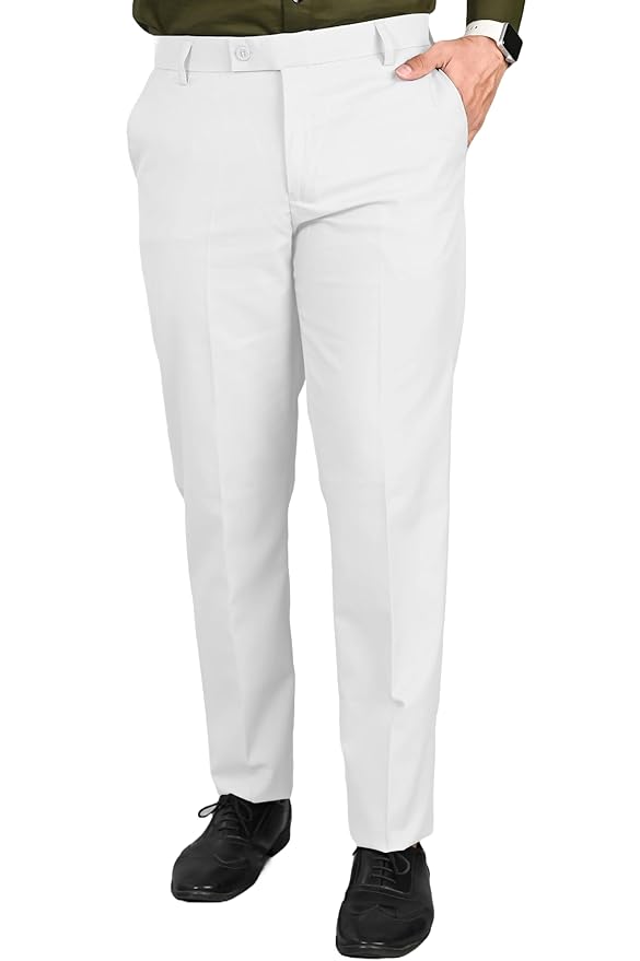 STREETVIBES Formal Pants for Man – Regular Fit, Mid Rise, Wrinkle-Free Trousers for Men, Superior Comfort for All Day Wear