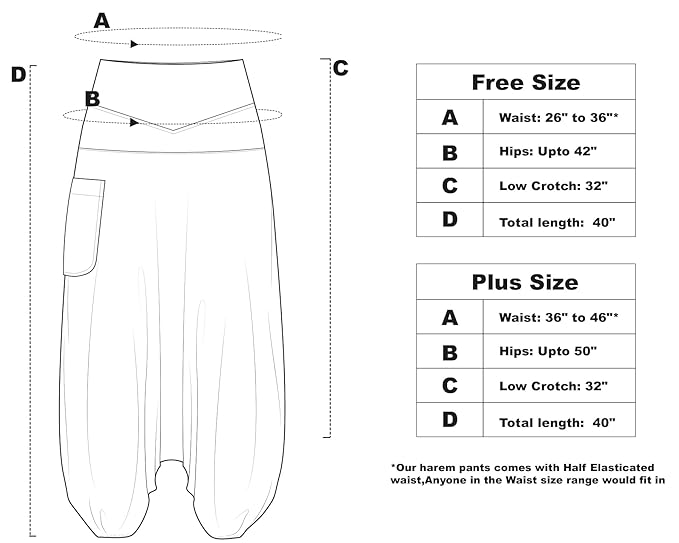 The Veshti Company Printed Harem Pants for Men's Cotton Hippie Style Baggy Boho Yoga Pajama Pant with Pocket