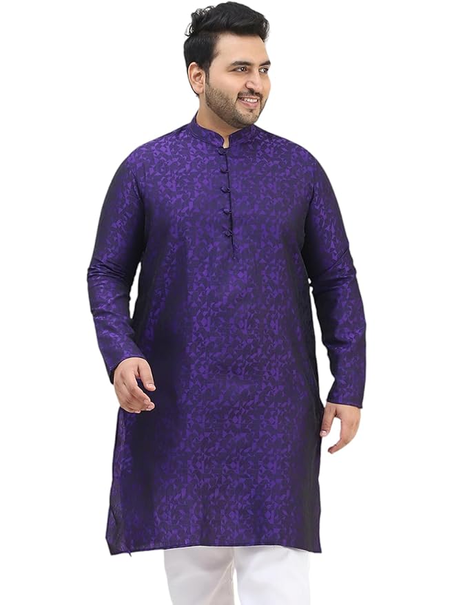 SOJANYA Plus (Since 1958) Men's Cotton Blend Printed Only Long Kurta