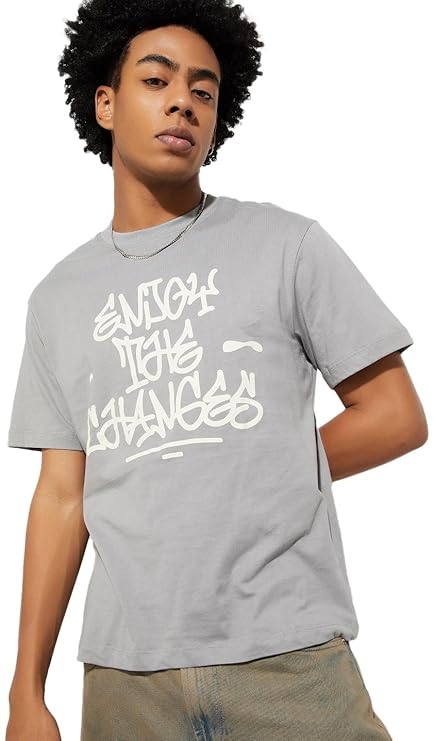 Max Men Cotton Regular Fit URB_N Printed T-Shirt