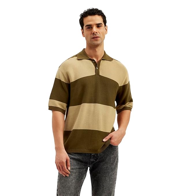 Levi's Men's Solid Loose Fit T-Shirt (26_Green