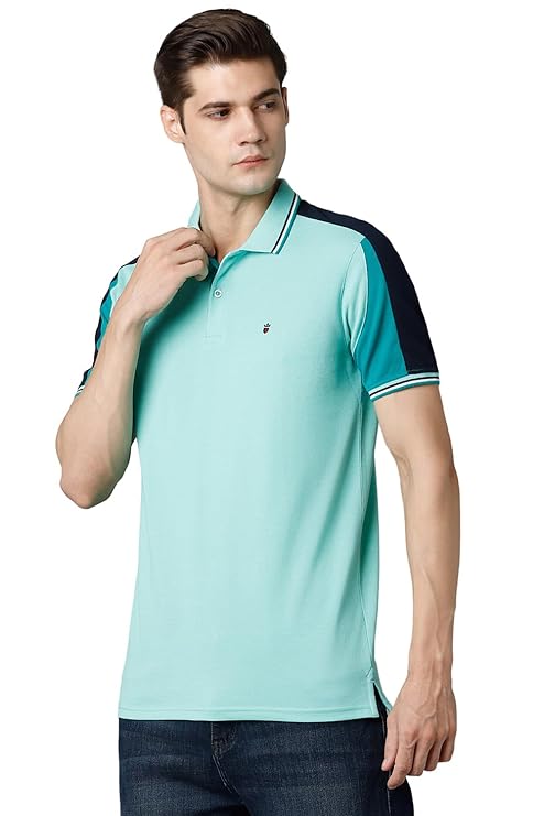 Louis Philippe Men's Cotton Solid Slim Fit T-Shirt