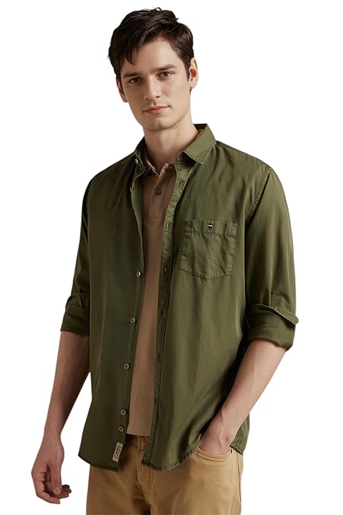 Louis Philippe Men's Cotton Slim Fit Shirt