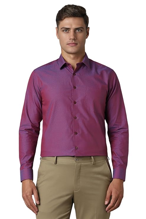 Louis Philippe Men's Solid Slim Fit Shirt