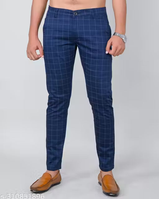 Tanip Men's Checkerd Trouser