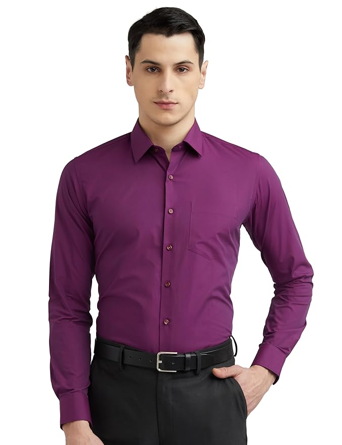 Van Heusen Solid Formal Shirt for Men| Premium Cotton| Full Sleeves| Slim Fit |Breathable Fabric