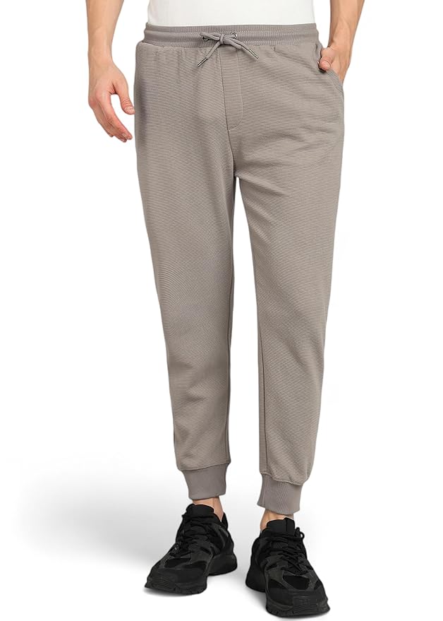Alan Jones Clothing Men's Regular Fit Mid Rise Track Pant