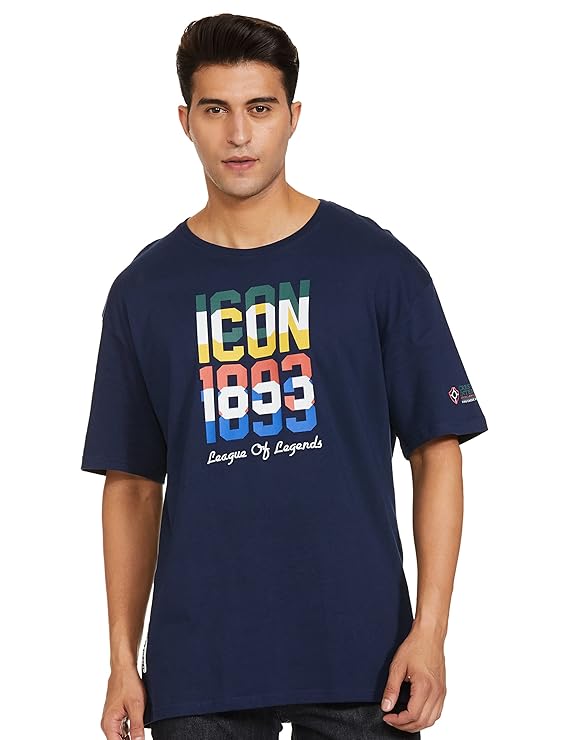 Max Men's Printed Slim Fit Tshirt