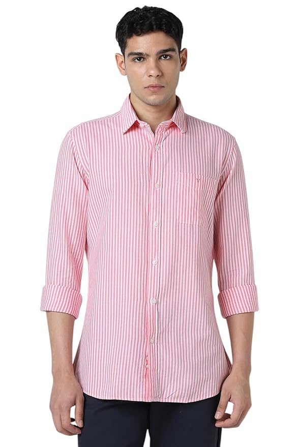 Van Heusen Men Cotton Striped Modern Fit Shirt