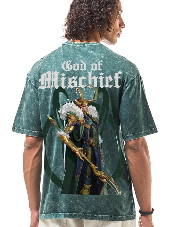 Bewakoof Official Marvel Merchandise Men's Graphic Print Oversized Fit Half Sleeve Round Neck Cotton T-Shirt