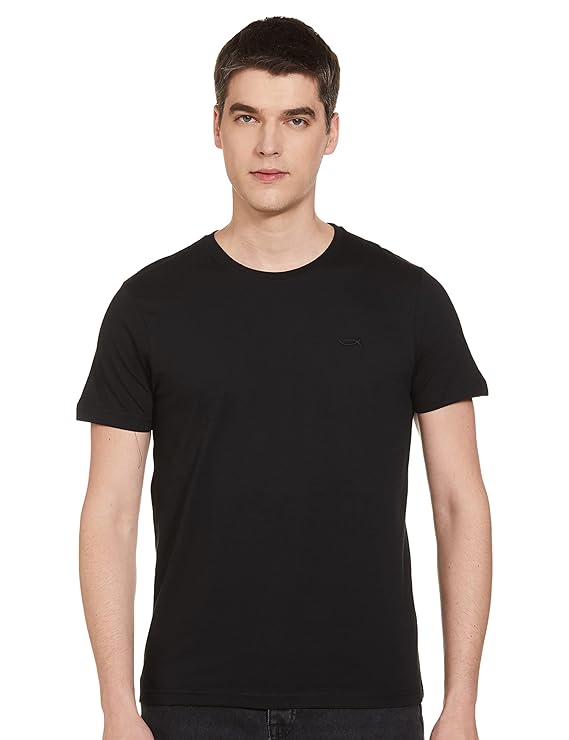 Max Men's Cotton Regular Fit Half Sleeves Crew Neck Solid Lounge T-Shirt