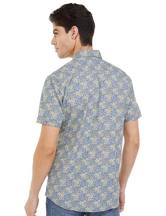 Louis Philippe Men's Printed Slim Fit Shirt