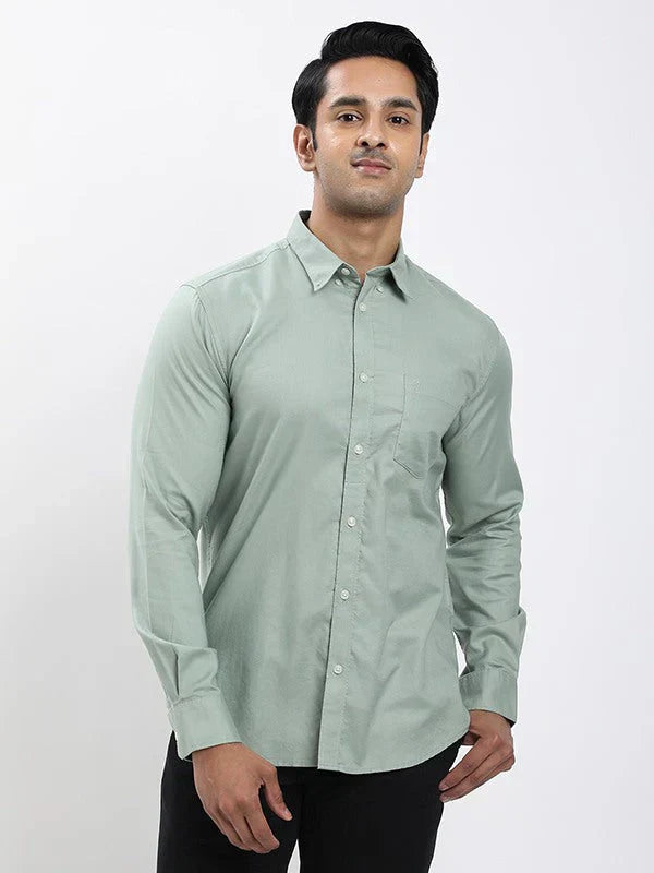 Fairtrade Men Solid Full Sleeve Cotton Shirt