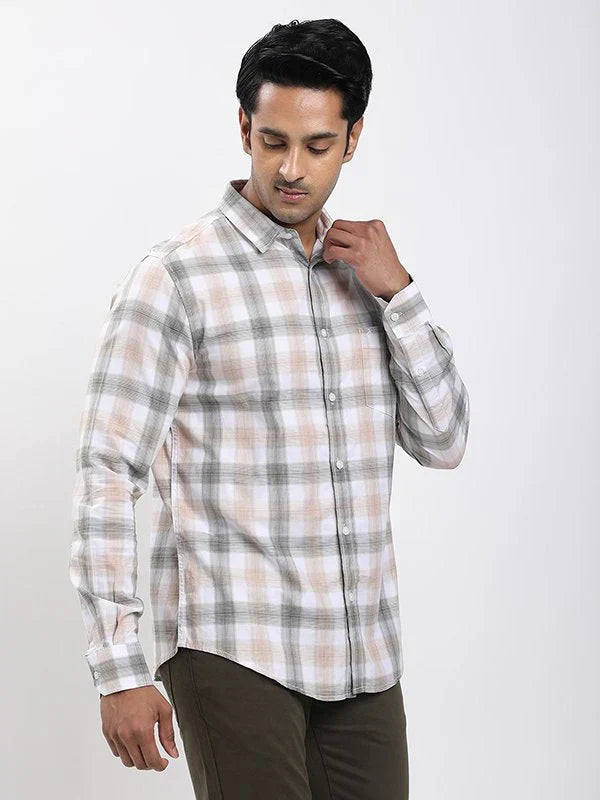 Men Checked Full Sleeve Cotton Shirt