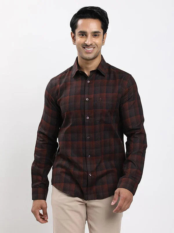 Men Checked Full Sleeve Cotton Shirt