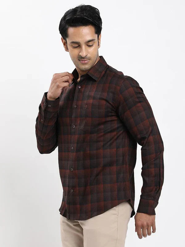 Men Checked Full Sleeve Cotton Shirt