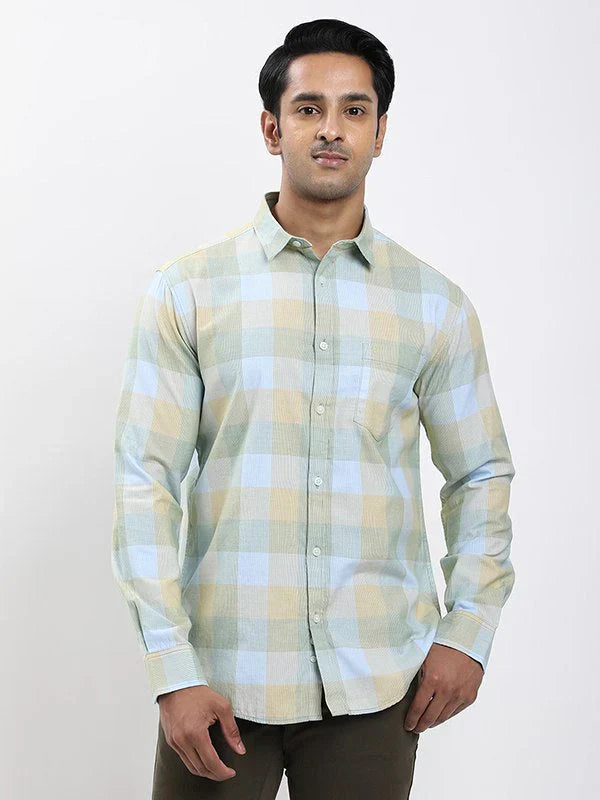 Men Checked Full Sleeve Cotton Shirt