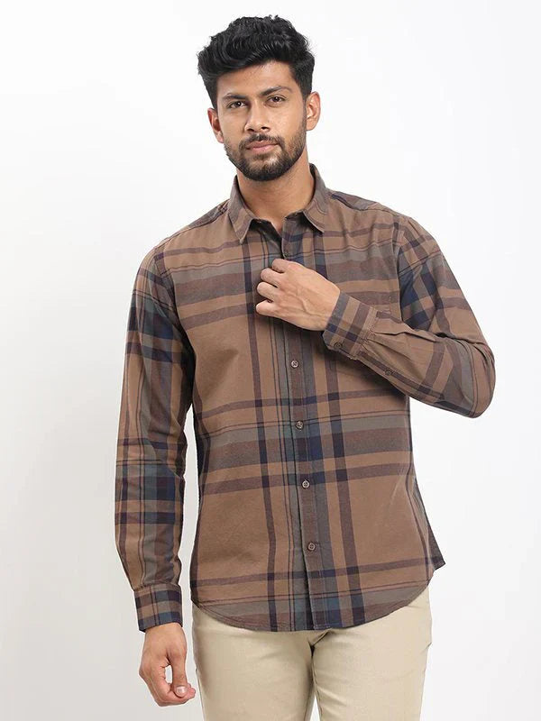Men Checked Full Sleeve Cotton Shirt
