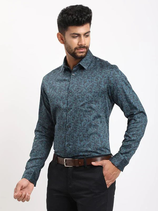 Men Printed Full Sleeve Cotton Shirt